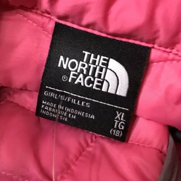 The North Face Thermoball Girls Puffer Vest Size XL Grey Pink - Picture 7 of 7